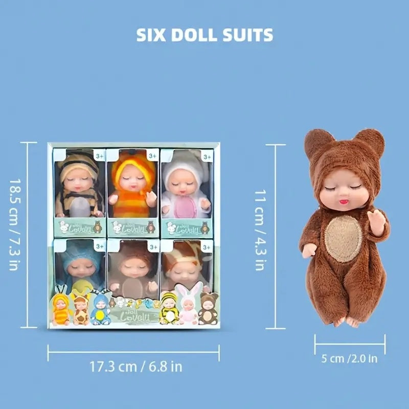 6pcs Princess Doll Gift Box, Perfect Birthday And Holiday Gift, Christmas , Halloween Gift For Girls
